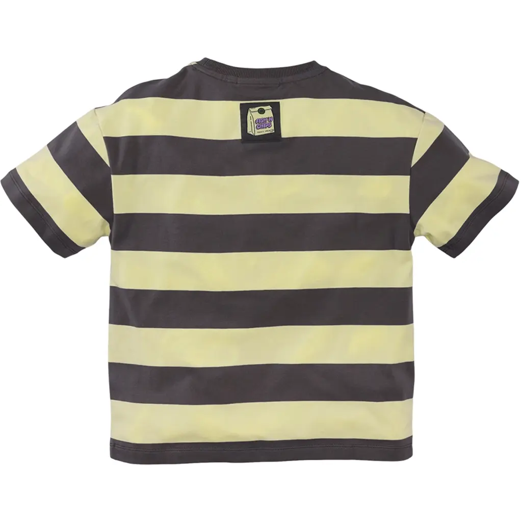 T-shirt strepen heavy jersey Oziah (after dark)