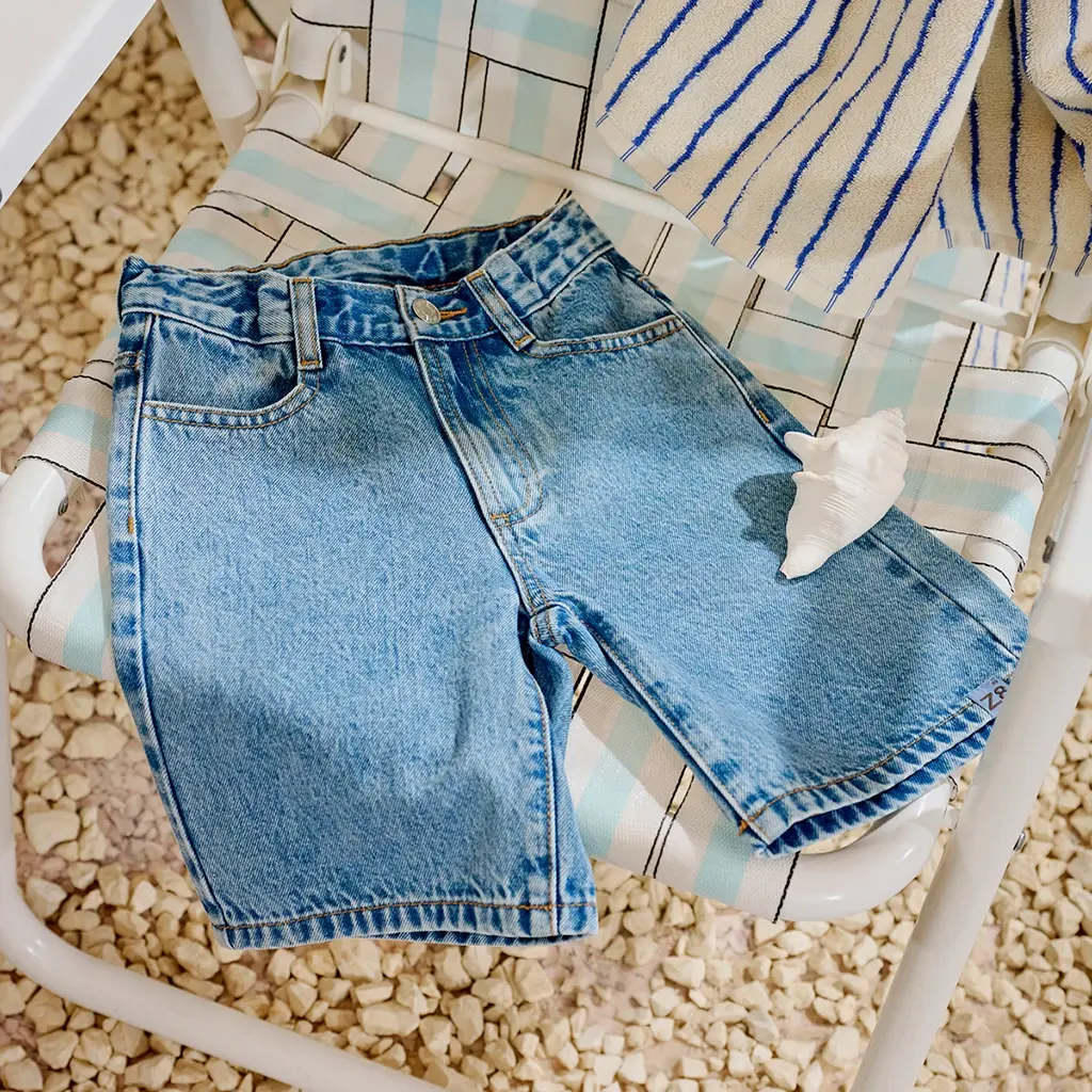 Korte spijkerbroek Wes (blue denim)