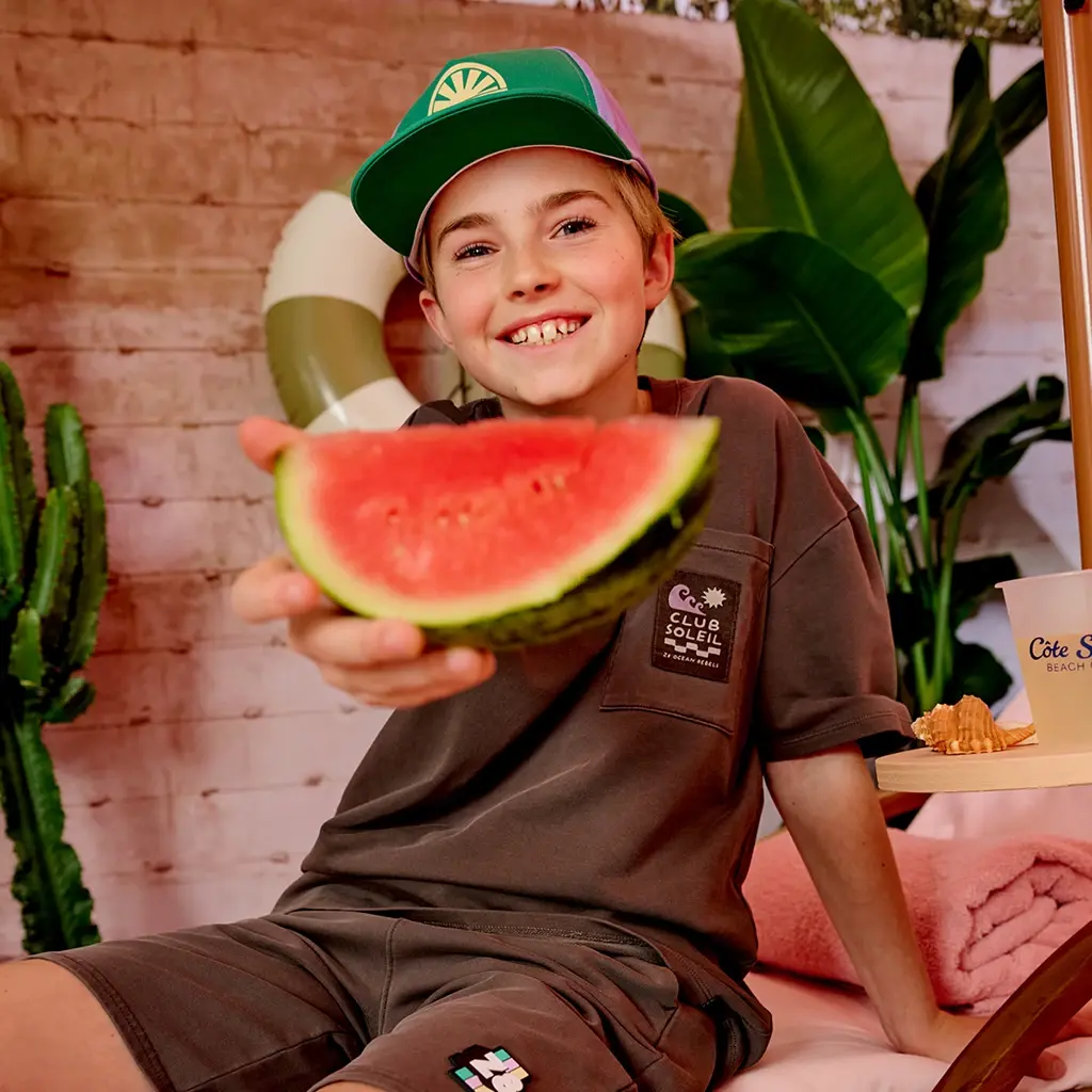 Korte broek sweat Elian (golden moss)