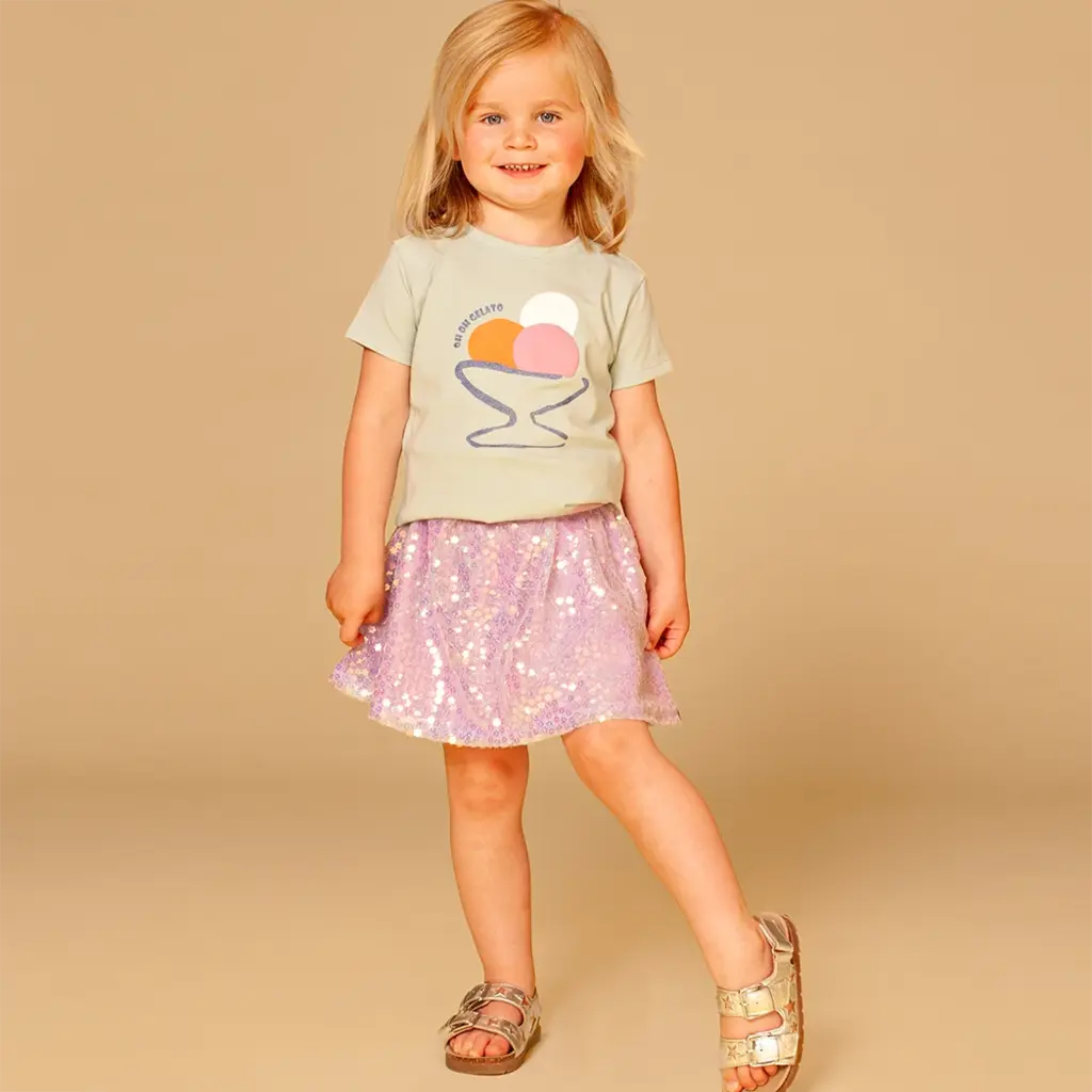 Rokje pailletten (lilac)