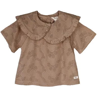 Top met kraag Noja (brown coconut)