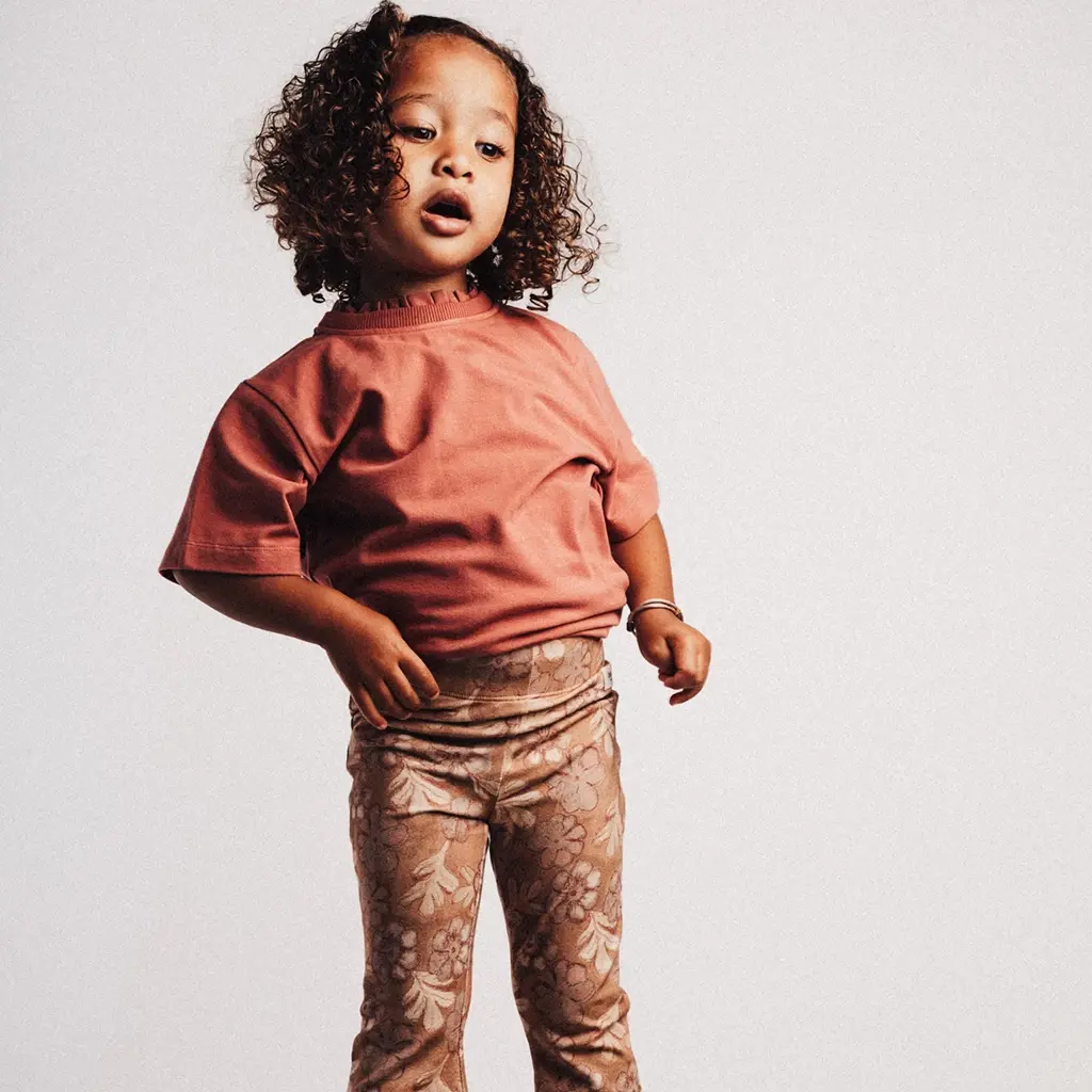 Broek flared Saron (brown coconut)