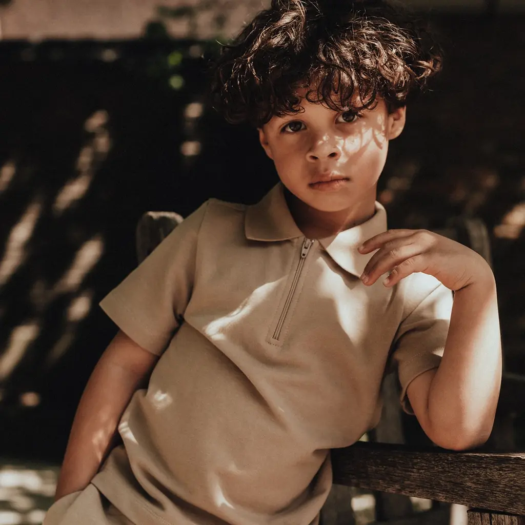 Polo t-shirt Hervas - (taupe cafe)