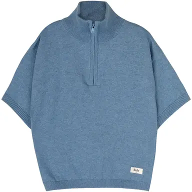 Gebreid truitje ritsje Fayon (blue sea)