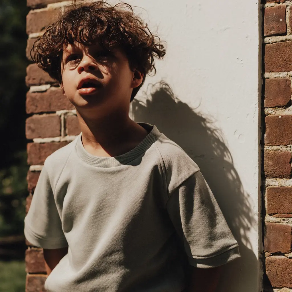 T-shirt Vic - (green greyish)