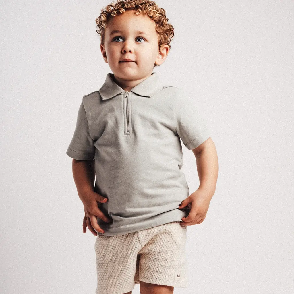 Polo t-shirt Hervas - (green greyish)