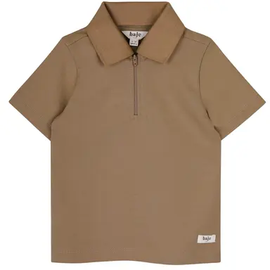 Polo t-shirt Hervas - (brown coconut)