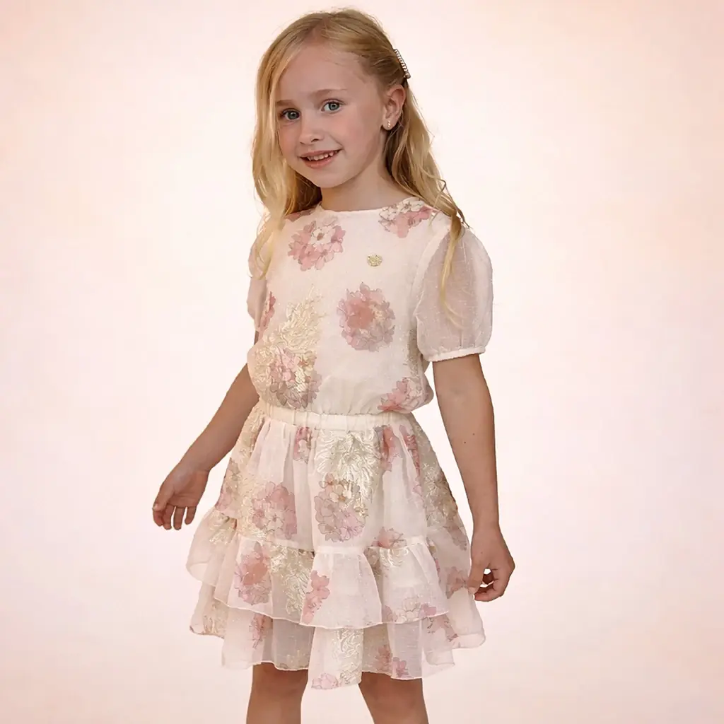 Jurk Salsma (off white bouquet)