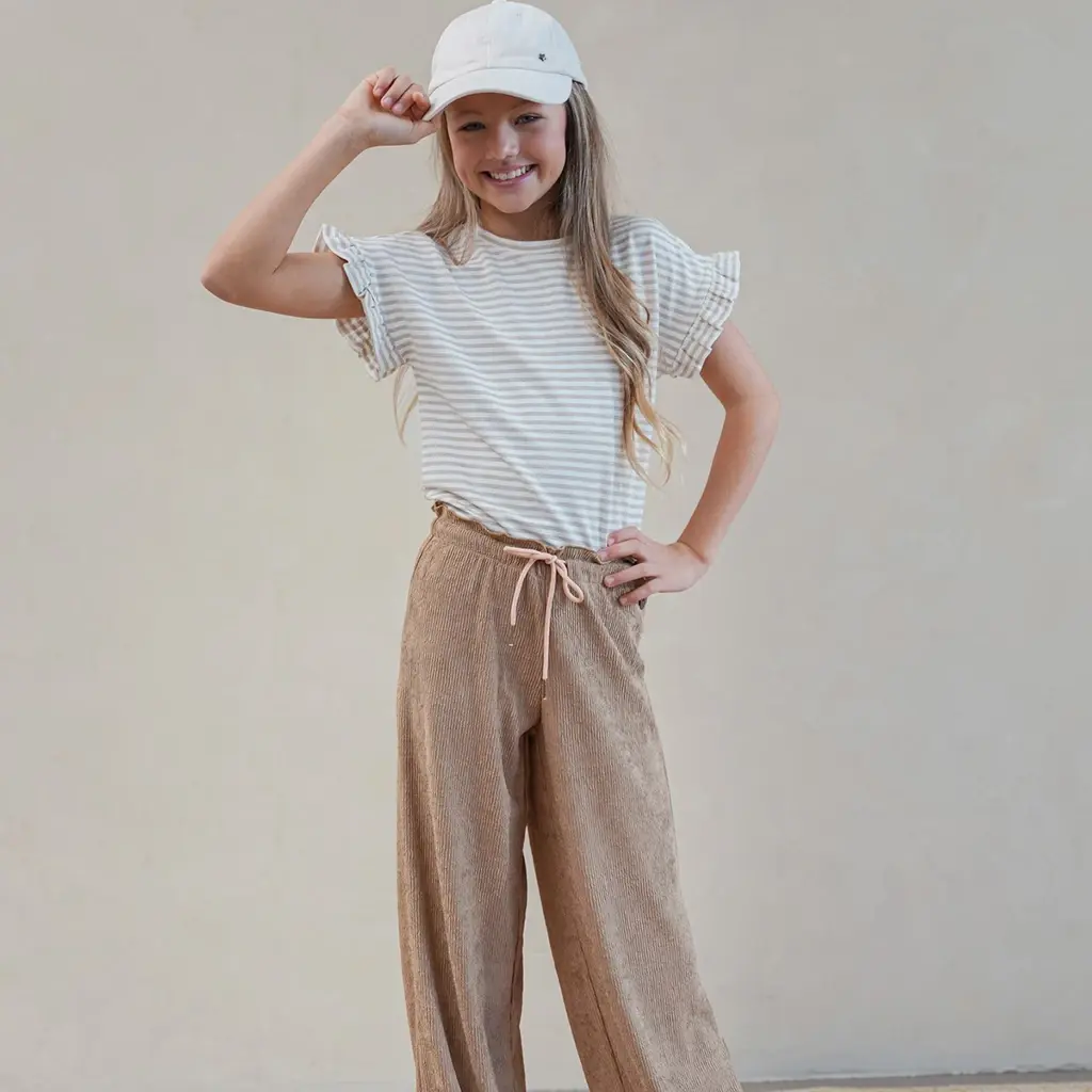 Broek Fenna satijn plisse (olive)