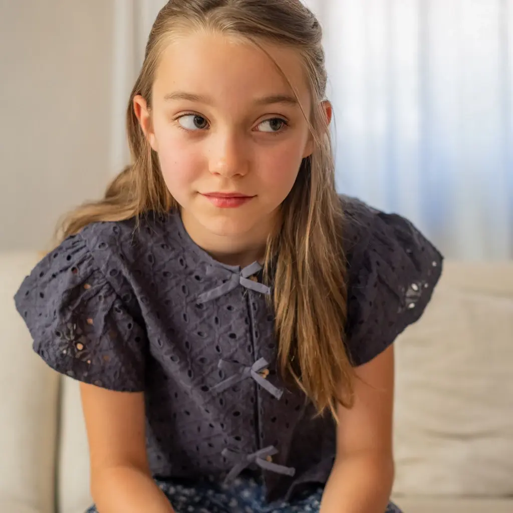 Blouse t-shirt Charlotte (navy)