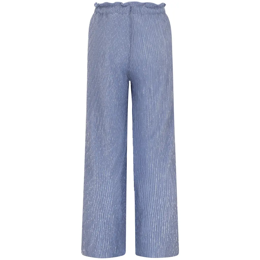 Broek Fenna metallic plisse (light blue)