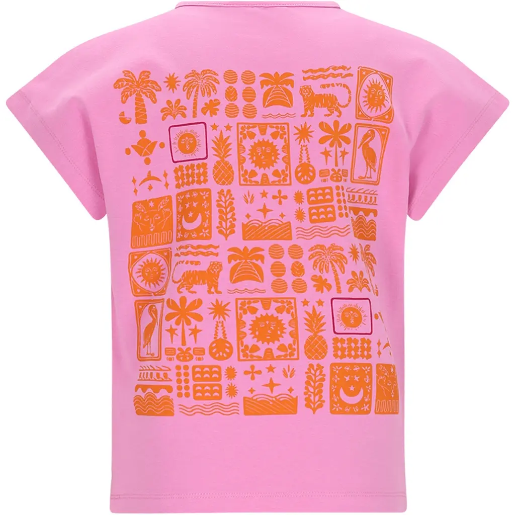 T-shirt backprint (camelia pink)