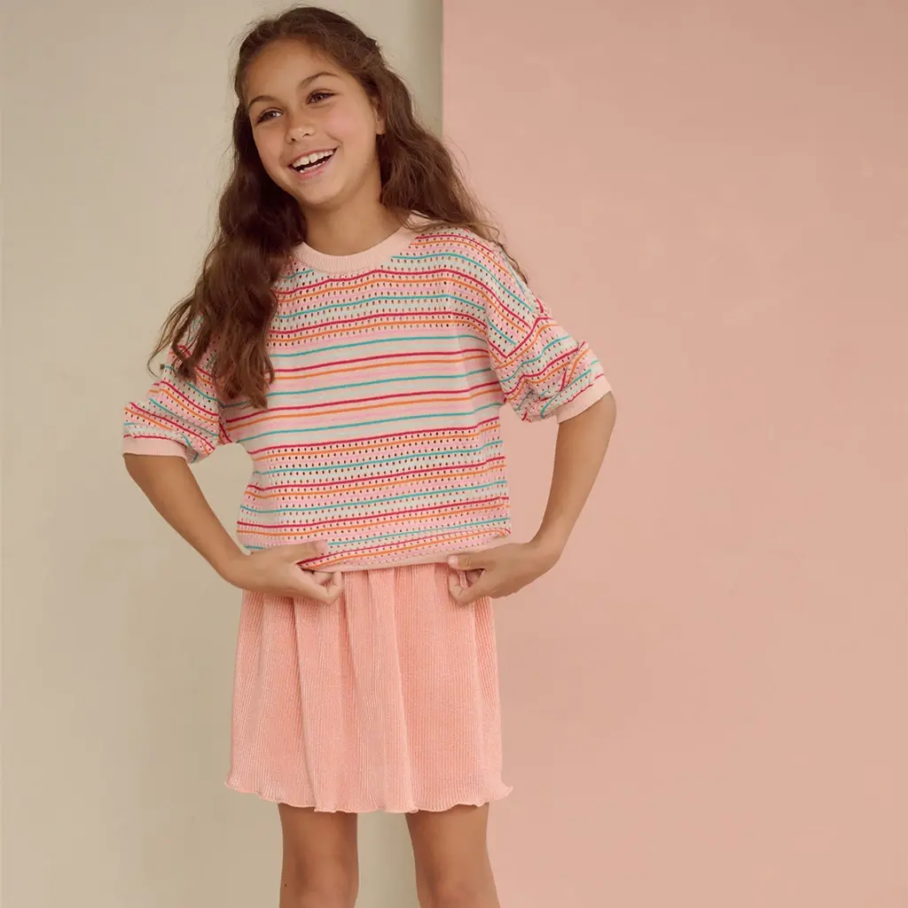 Rokje Norah plisse (pale blush pink)