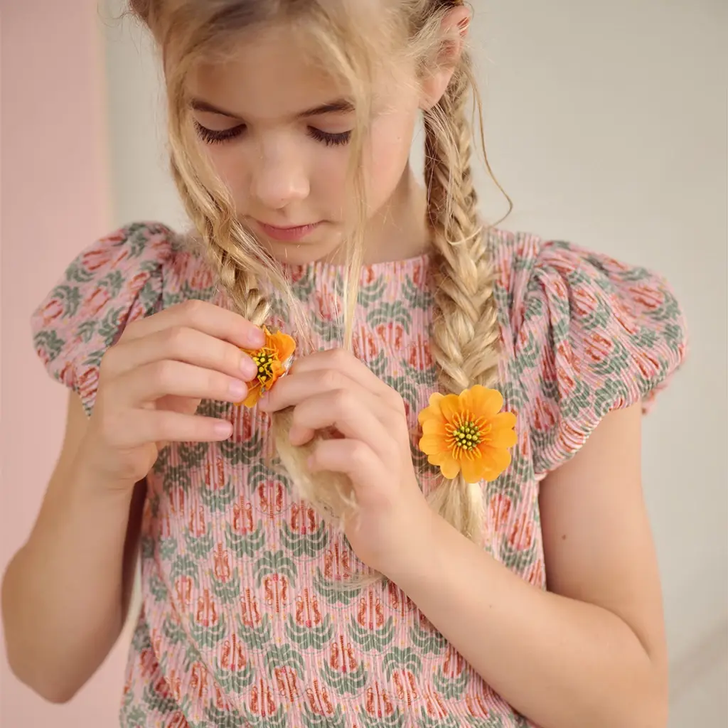 Jurk Miron plisse (sage green)