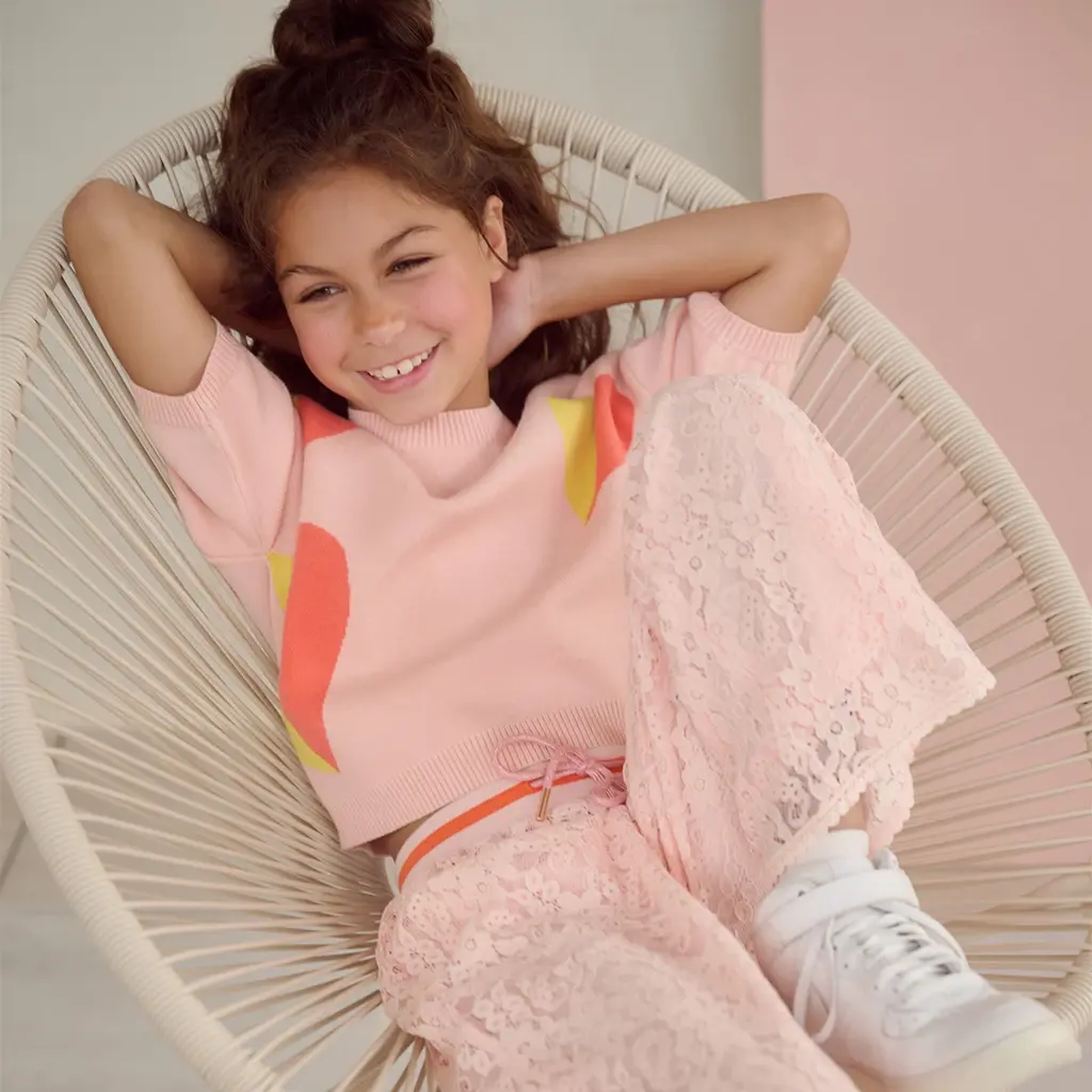 Gebreide t-shirt Keya (pale blush pink)