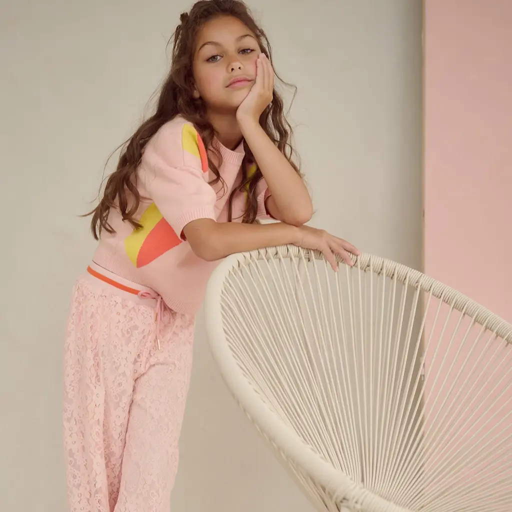 Gebreide t-shirt Keya (pale blush pink)