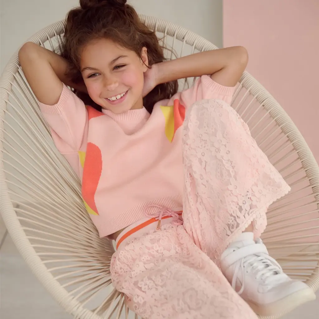 Broek Som kant (pale blush pink)