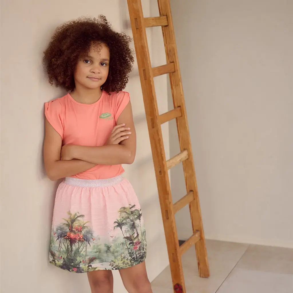 T-shirt Kapri rib (orange coral)