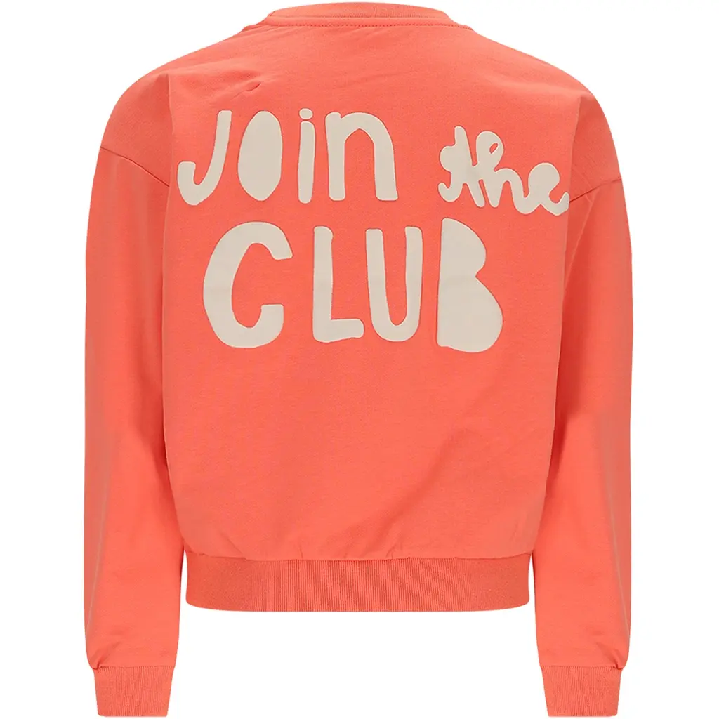 Trui Konono backprint (orange coral)