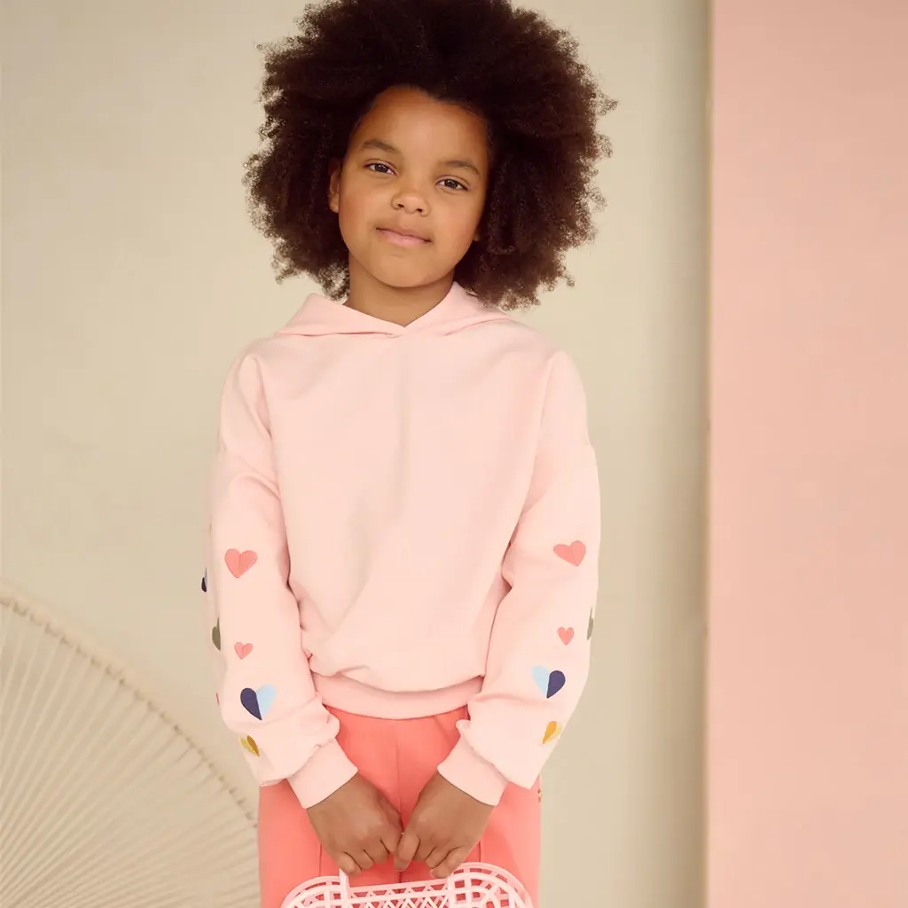 Trui hoodie Kumy (pale blush pink)