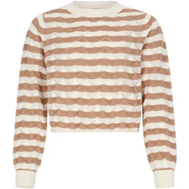 Gebreide longsleeve Kela (pearled ivory)