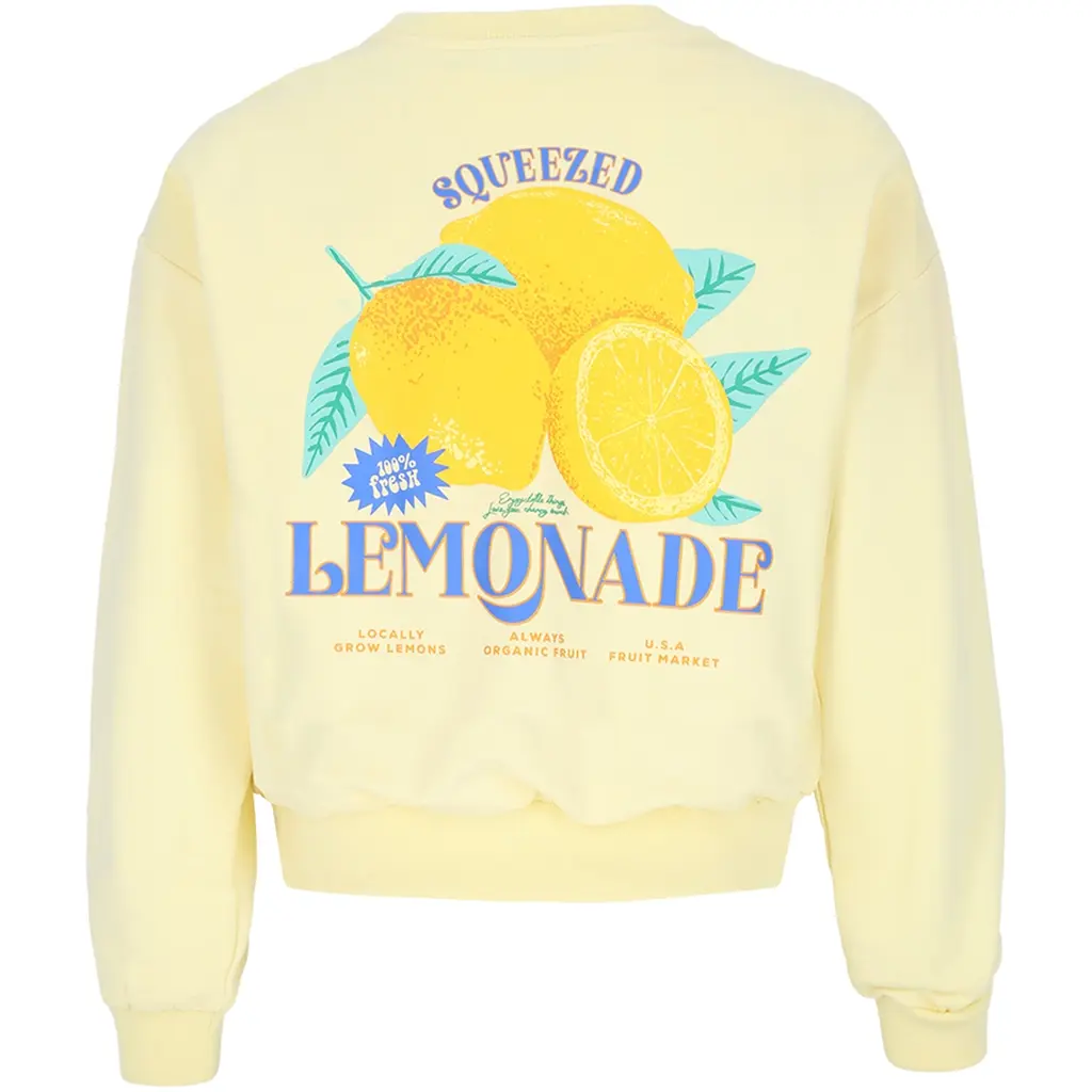 Trui Kim backprint (lemoncurd yellow)