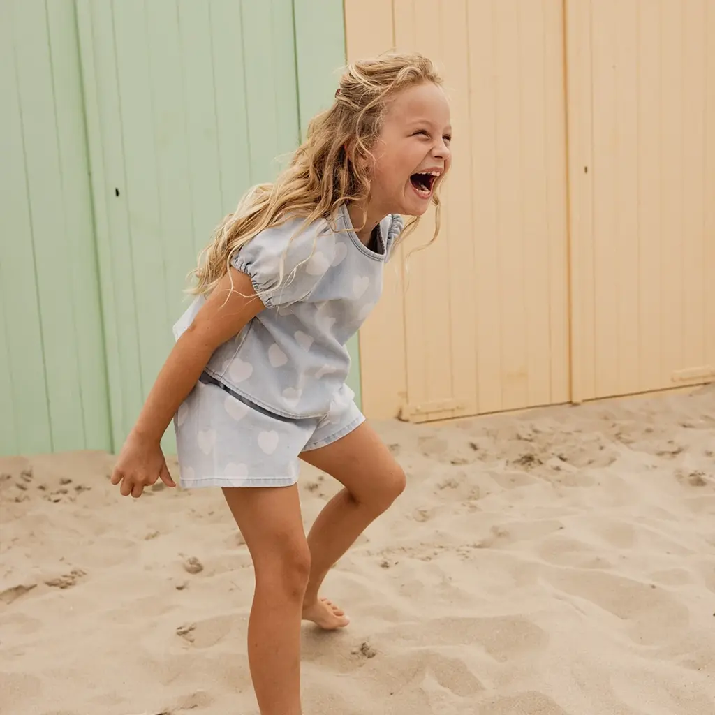 Korte spijkerbroek (heart denim)