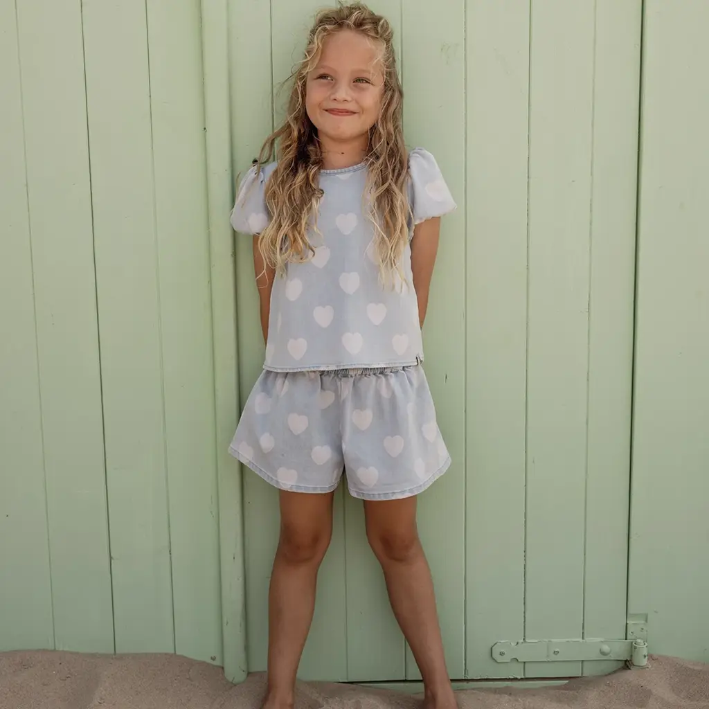 Korte spijkerbroek (heart denim)