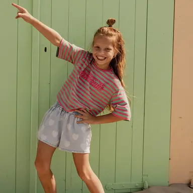 T-shirt (pink summer stripe)