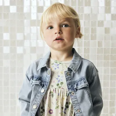 Spijkerjasje ruffle Julia (light blue denim)