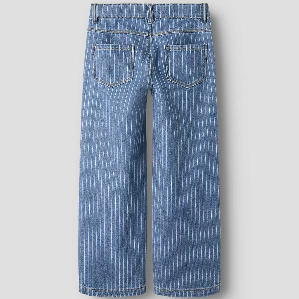 Jeans WIDE LEG streep Rose (medium blue denim stripes)