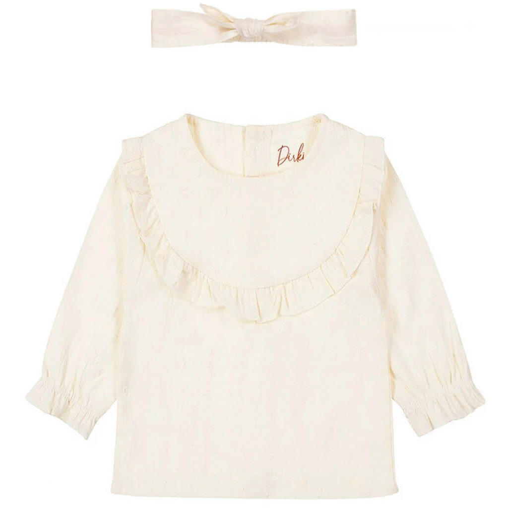 Blouse met haarbandje (off-white)