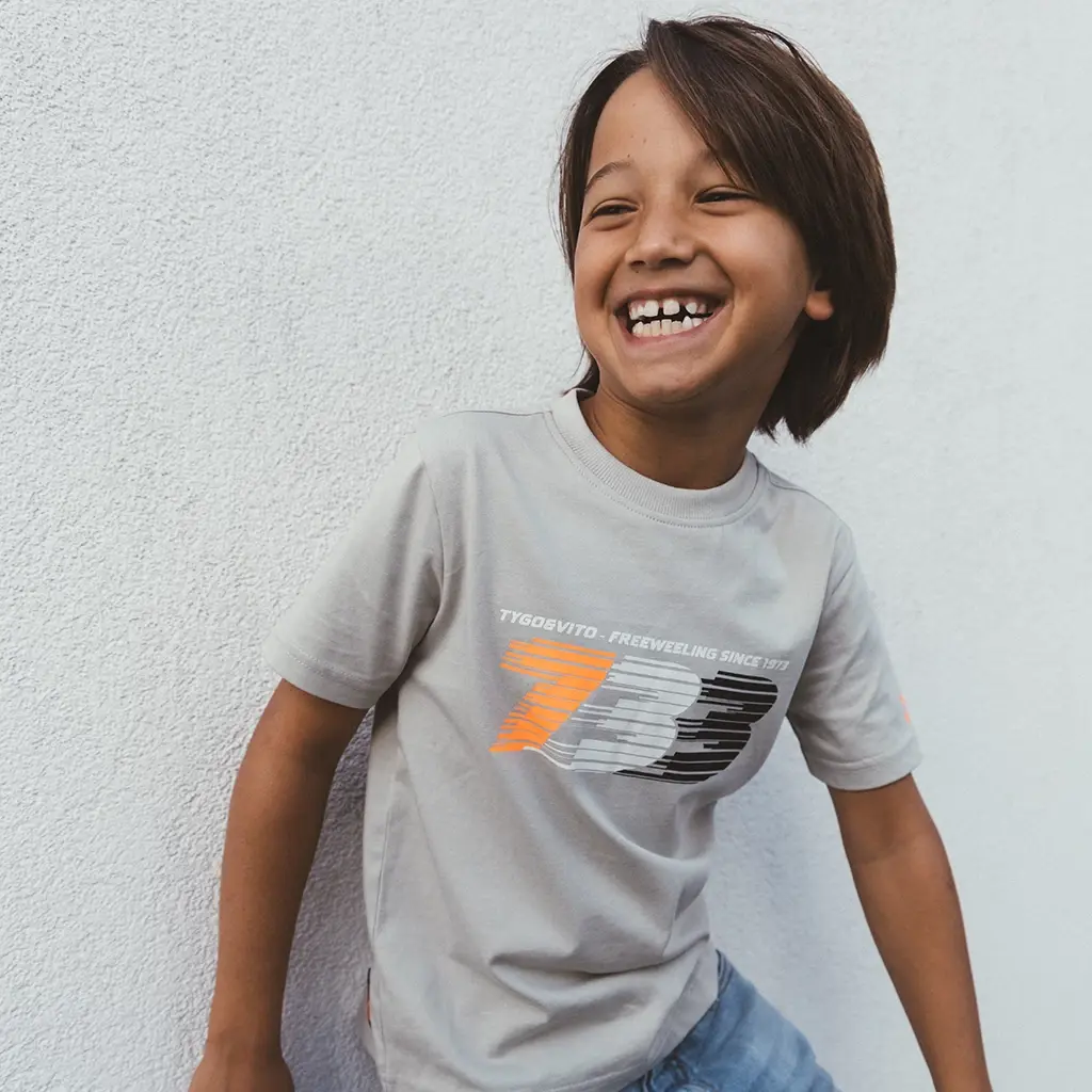 T-shirt Trace loose fit (pebble stone)