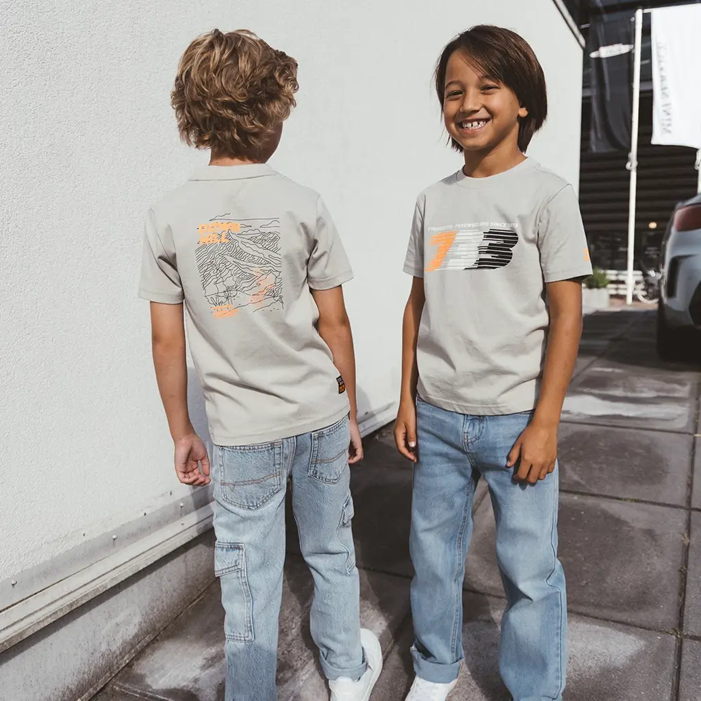 T-shirt Trace loose fit (pebble stone)