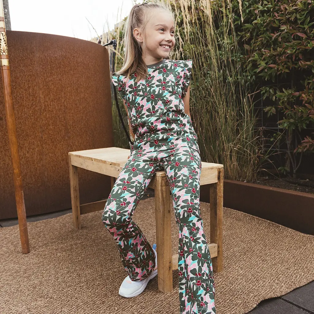 Broek/legging Pebbles flared (olive)