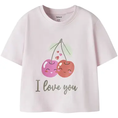T-shirt LOOSE FIT Vilinse (cradle pink cherry love)