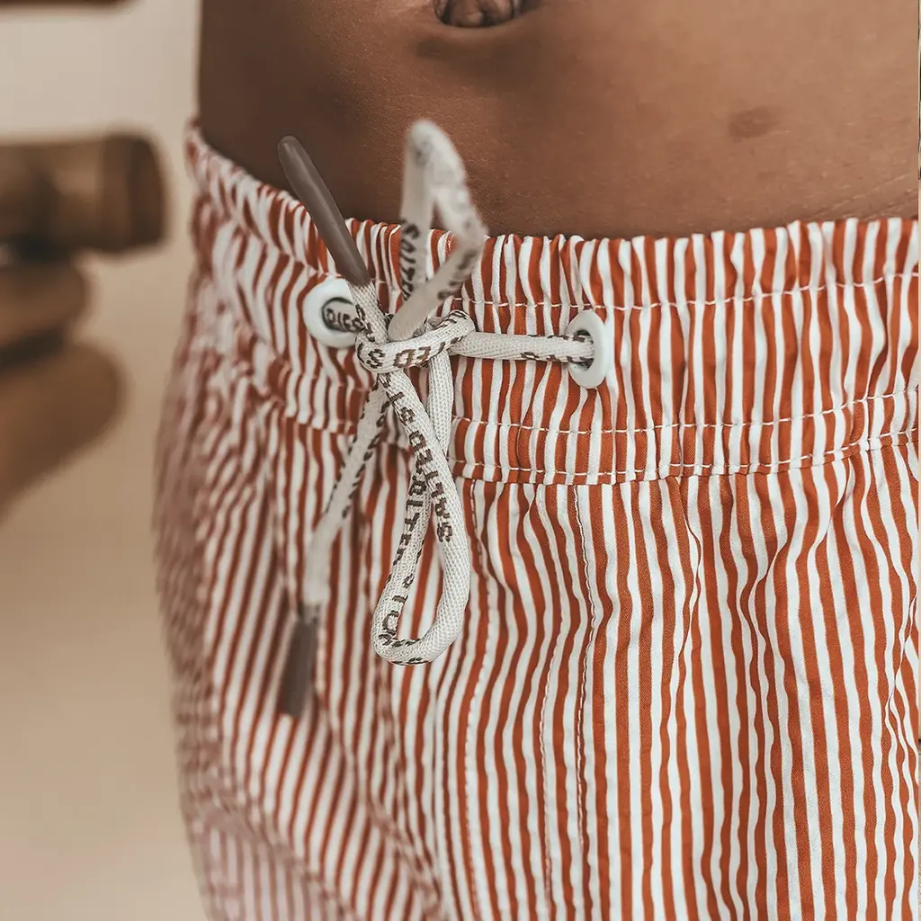 Zwembroek Seersucker (bombay brown)