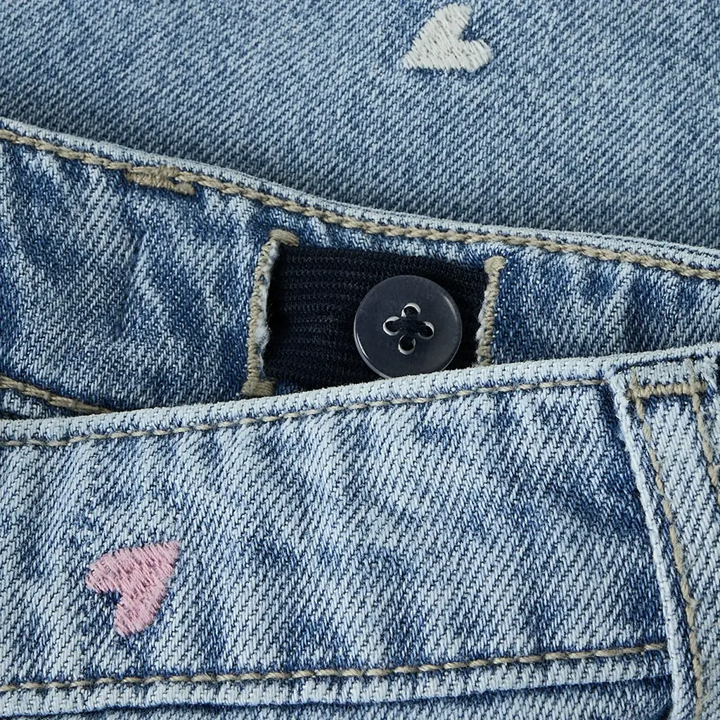 Korte spijkerbroek REGULAR FIT Bella (light blue bleached denim multi heart)