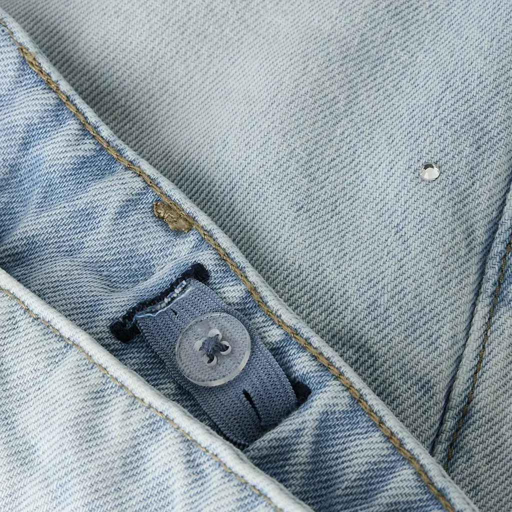 Korte spijkerbroek rhinestone REGULAR FIT Rose (light blue denim)