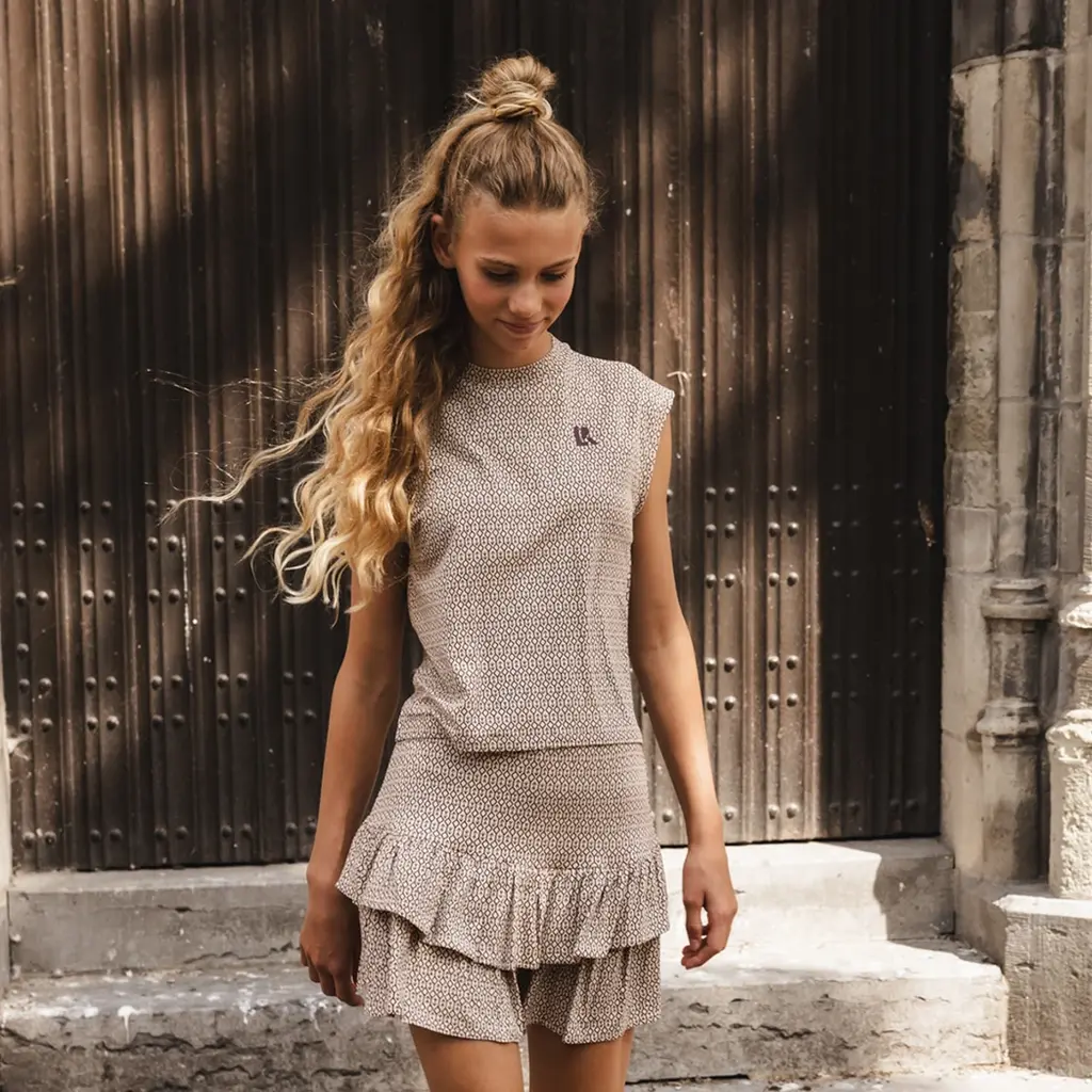 Topje backprint (sandy pattern)