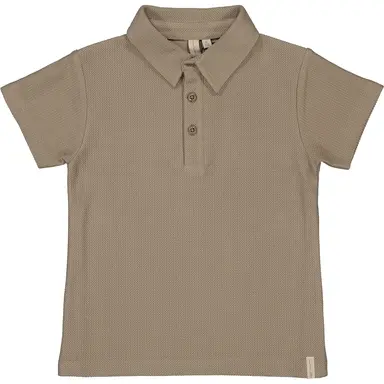 Polo t-shirt Branco (chocolate brown)
