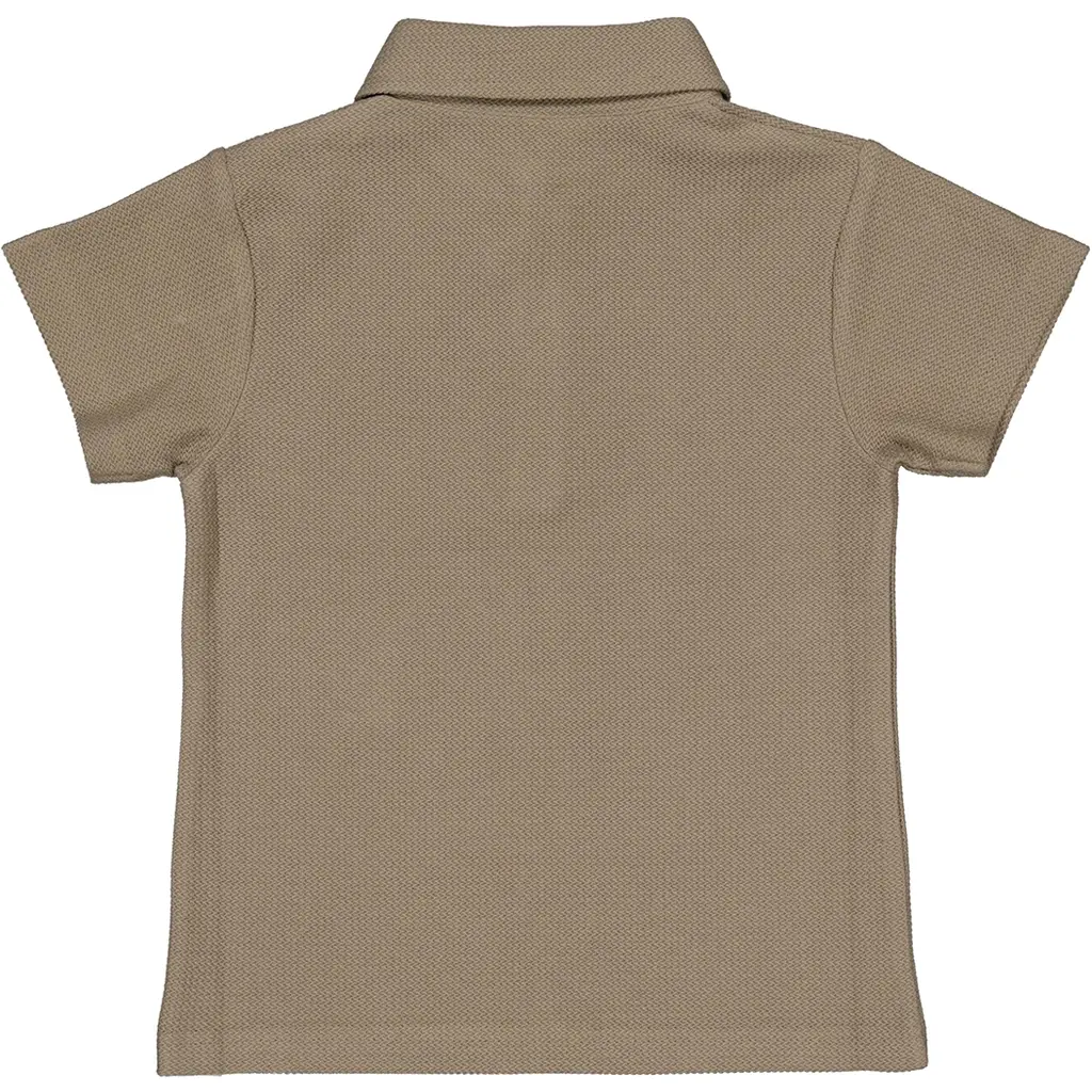 Polo t-shirt Branco (chocolate brown)