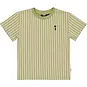 QPI T-shirt Danley backprint (aop coral white stripe)