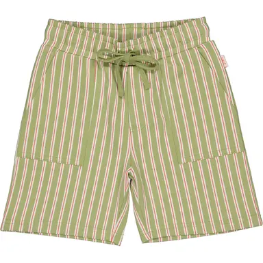 Korte broek Dieder (aop coral white stripe)