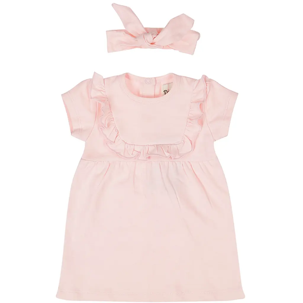 Jurk met haarbandje (soft pink)