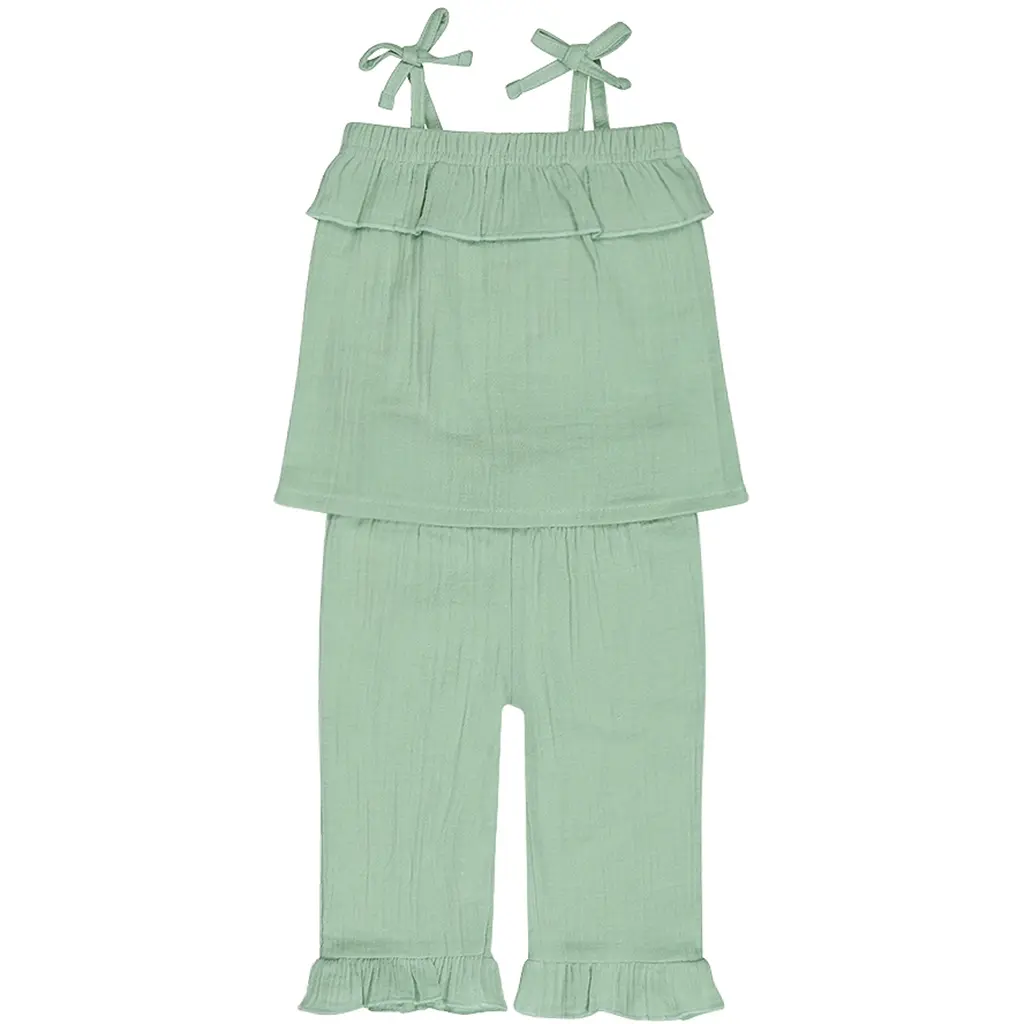 Tweedelig setje (aqua green) - topje met broek wide fit