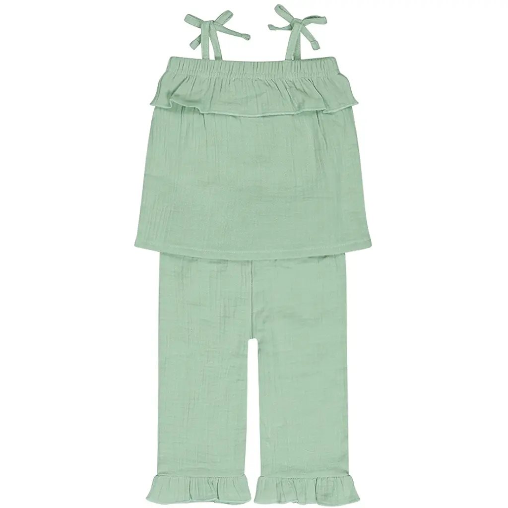 Tweedelig setje (aqua green) - topje met broek wide fit