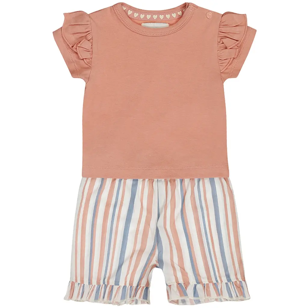 Tweedelig setje (light pink) - t-shirtje met kort broekje