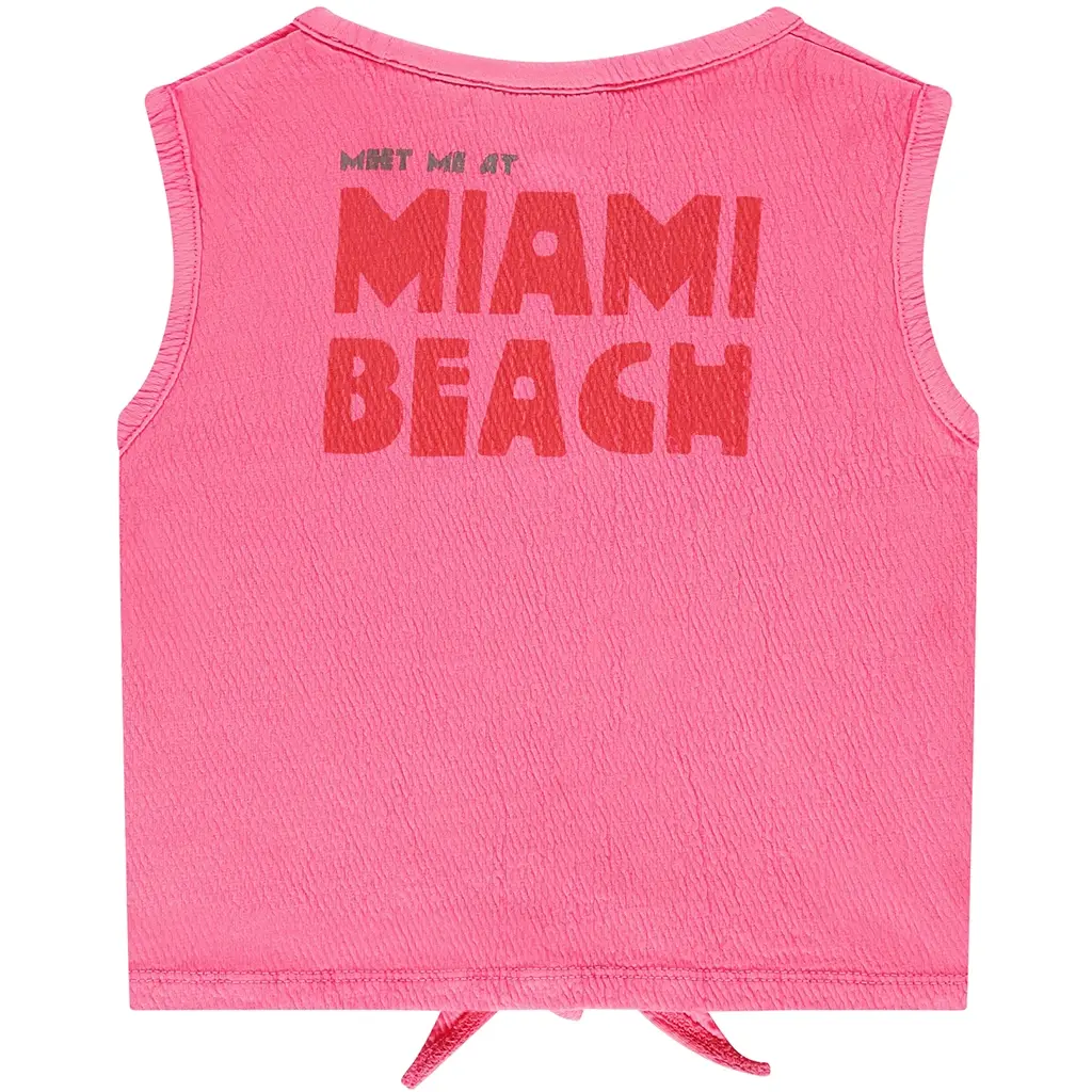 Topje backprint (neon pink)