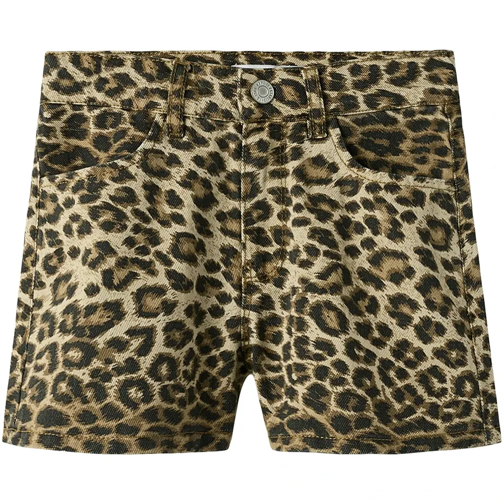 Korte broek MOM FIT Rose (silver mink leopard)